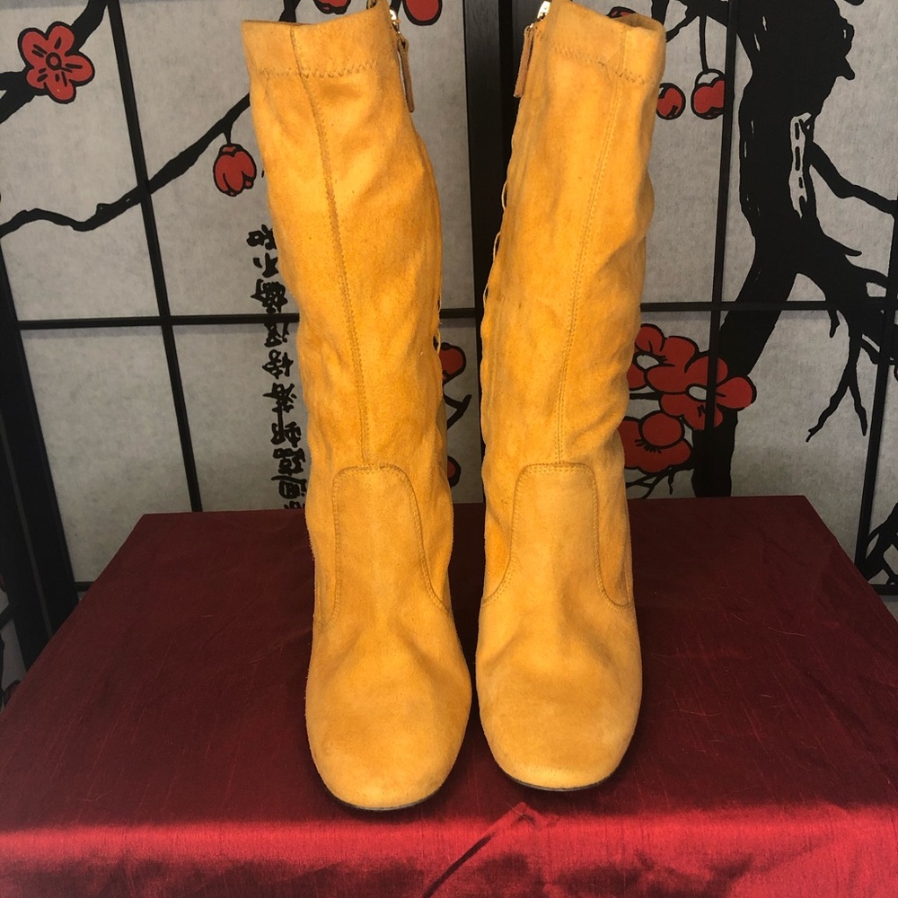 Halston suede boots